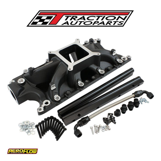 Sbf Efi Air Gap Intake Manifolsingle Plane Windsor Black Ford 302 - Af 6290-2000