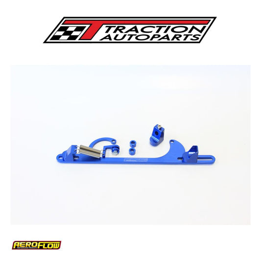 Billet Throttle Cable Bracket Blue Suits 4150 Style