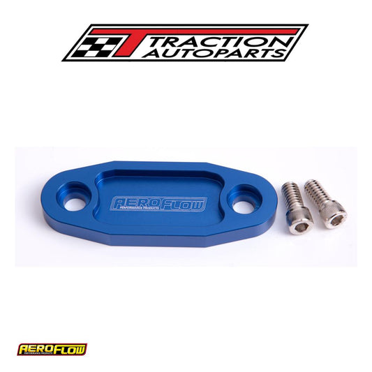 Billet Fuel Pump Block Off Blue Suit 302 351 c