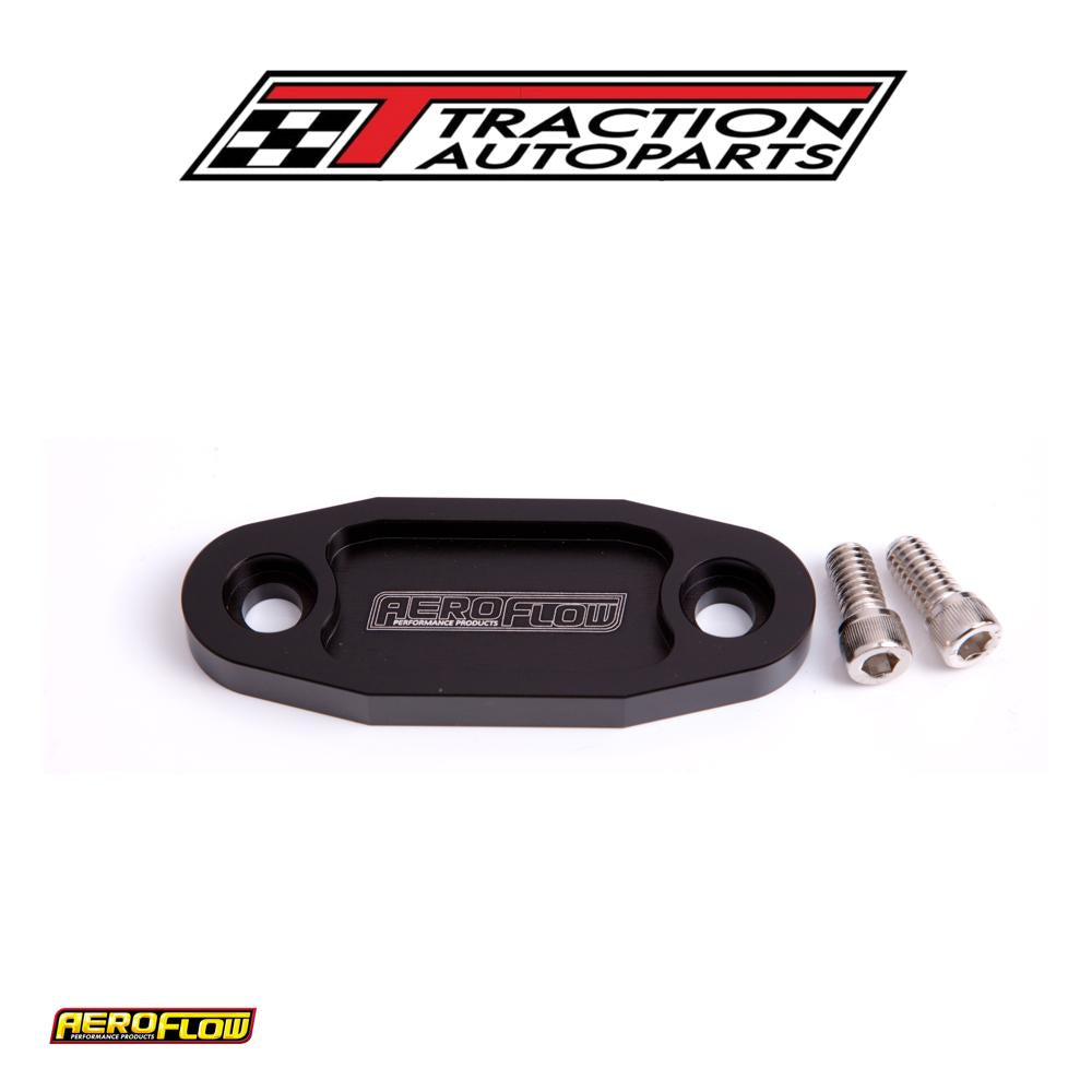 Billet Fuel Pump Block Off Black Suit 302 351 c