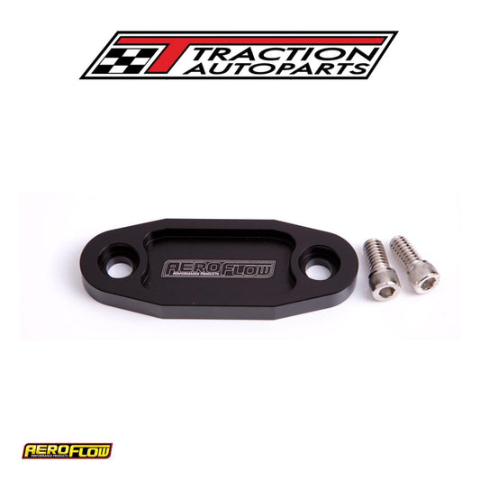 Billet Fuel Pump Block Off Black Suit 302 351 c