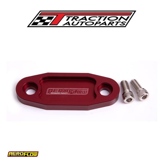 Billet Fuel Pump Block Off Red Suit 302 351 c