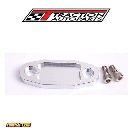 Billet Fuel Pump Block Off Silver Suit 302 351 c