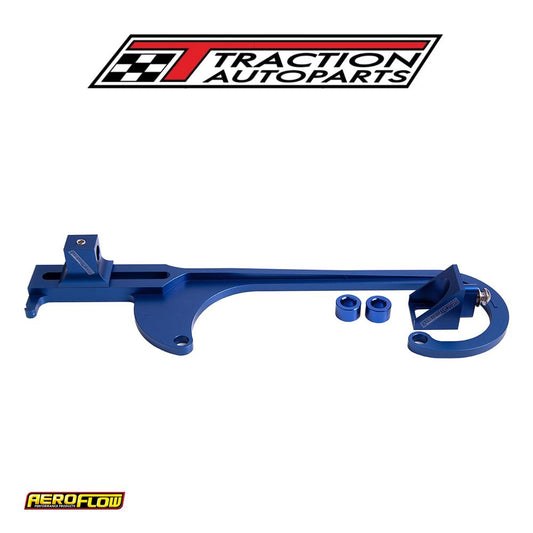 Billet Throttle Cable Bracket Blue Suits 4150 Style Carbs