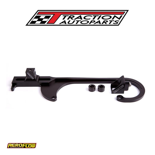 Billet Throttle Cable Bracket Black Suits 4150 Style Carbs