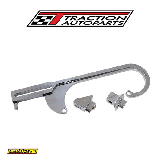 Billet Throttle Cable Bracket Chrome Suits 4150 Style Carbs