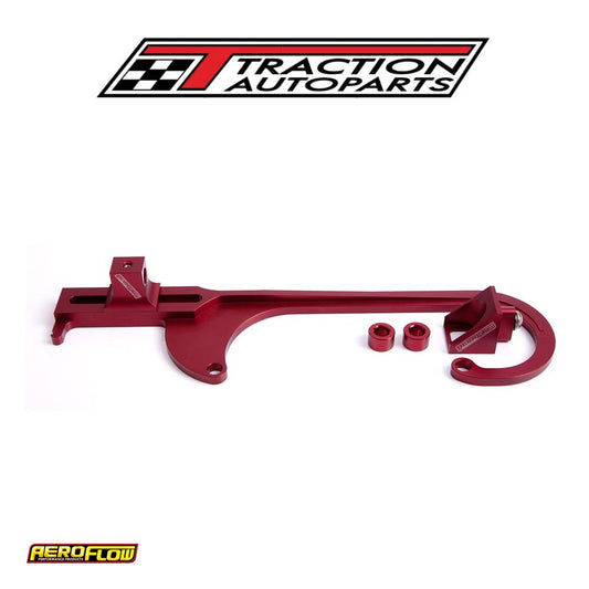 Billet Throttle Cable Bracket Red Suits 4150 Style Carbs