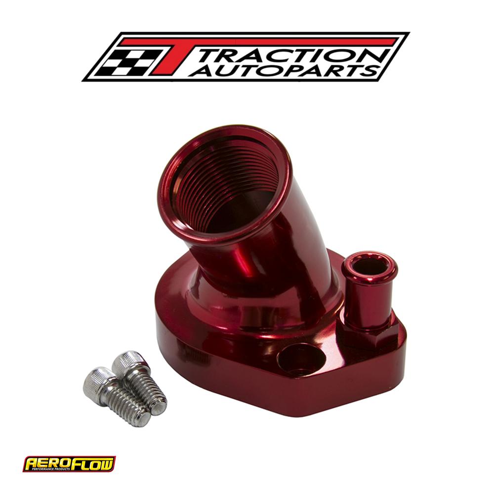 Ford Sb Windsor 45 Deg Non Swivel Red Thermostat Housing Sbf Aeroflow - Af 64-2033 r