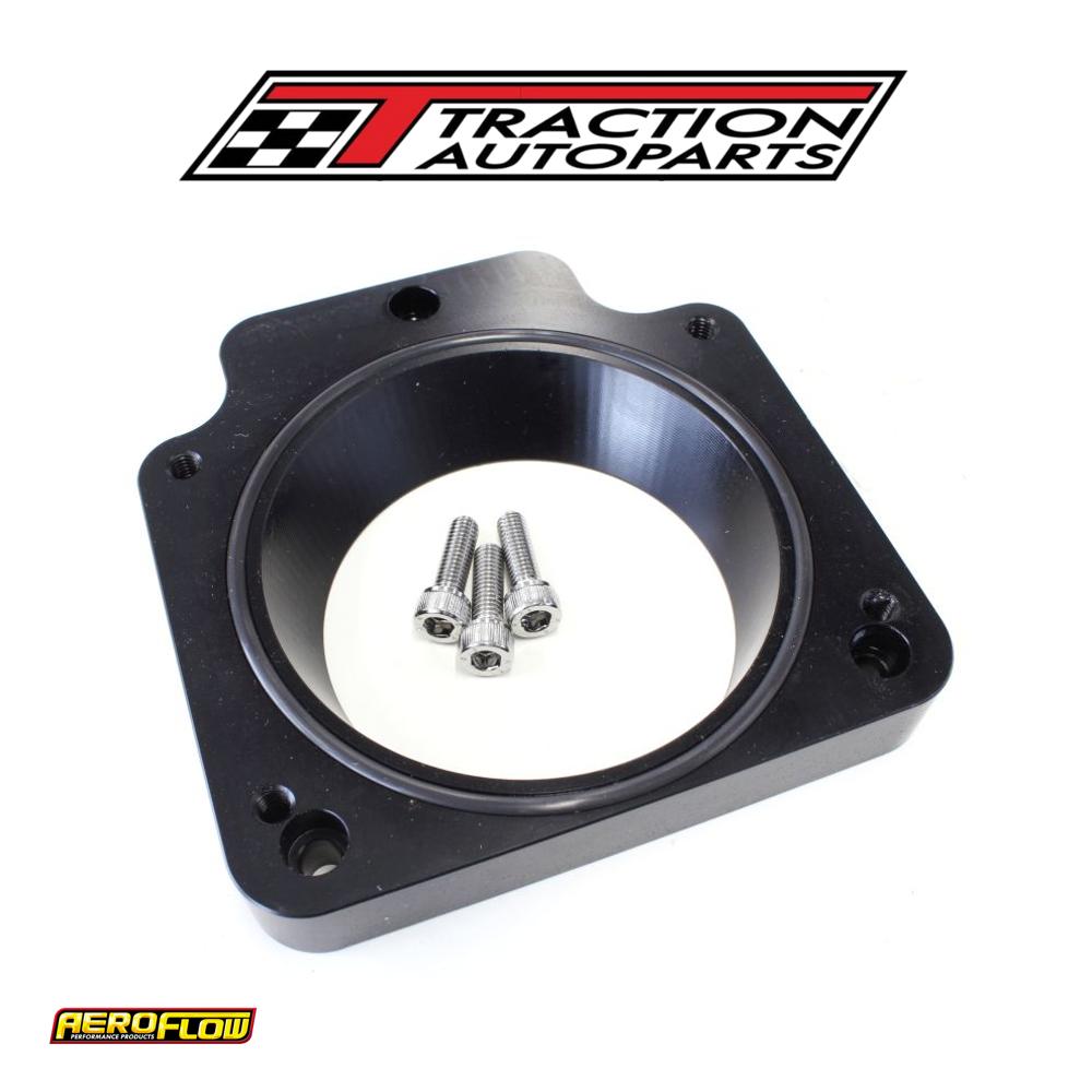 Ls Throttle Body Adapter Black 4-bolt Tb To 3-bolt Manifold