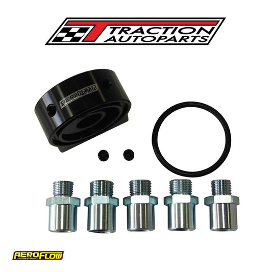 Billet Sandwich Adapter -8 orb Ports 2 X 1/8"