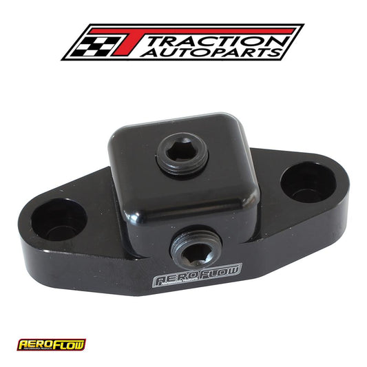 Gm Ls Oil Port Adapter Allows Twin Turb, Singl Turb & Gauge