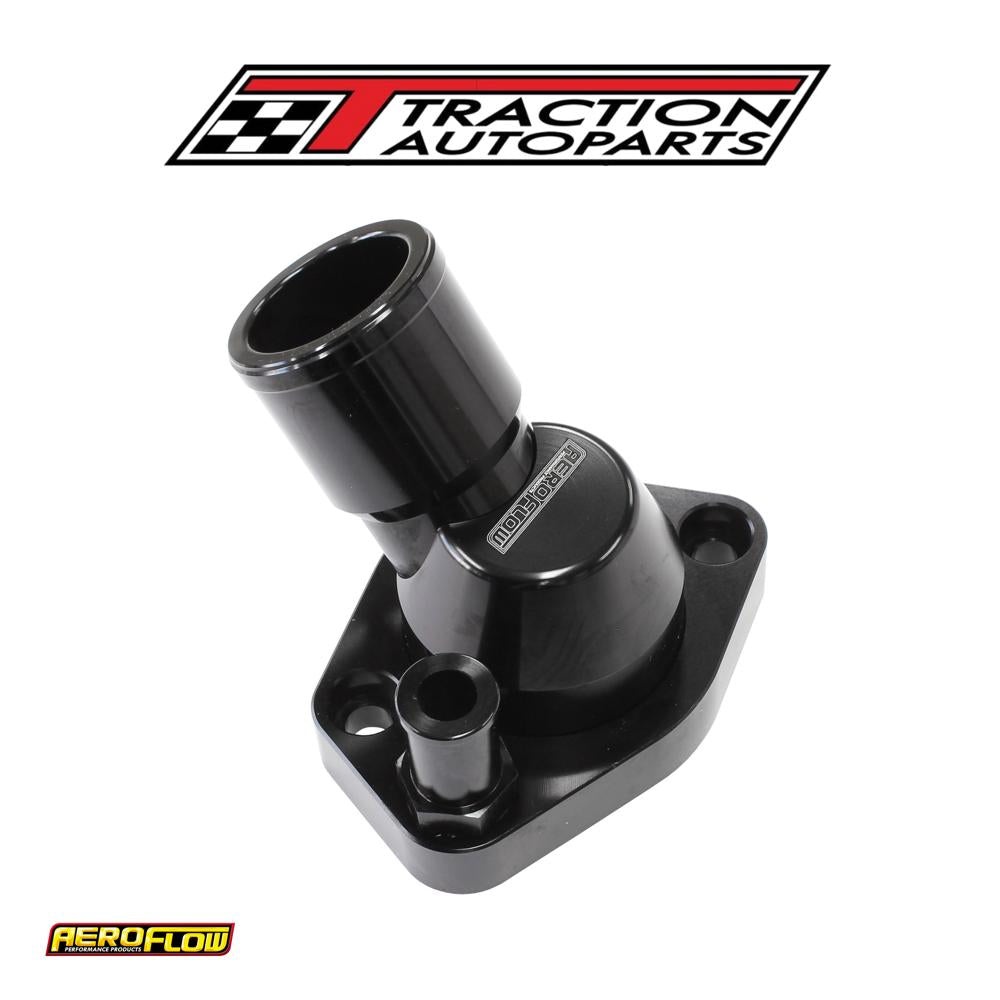 Ford Sb Windsor 45 Deg Swivel Black Thermostat Housing Sbf Aeroflow - Af 64-2233 blk