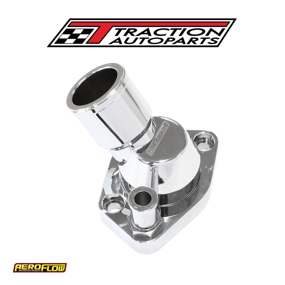 Ford Sb Windsor 45 Deg Swivel Chrome Thermostat Housing Sbf Aeroflow - Af 64-2233 c