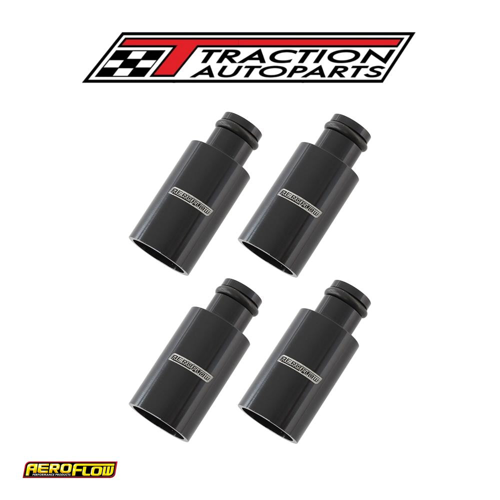 Injector Adapter Long 14 mm To 11 mm Fuel Rail 4 Pack Black