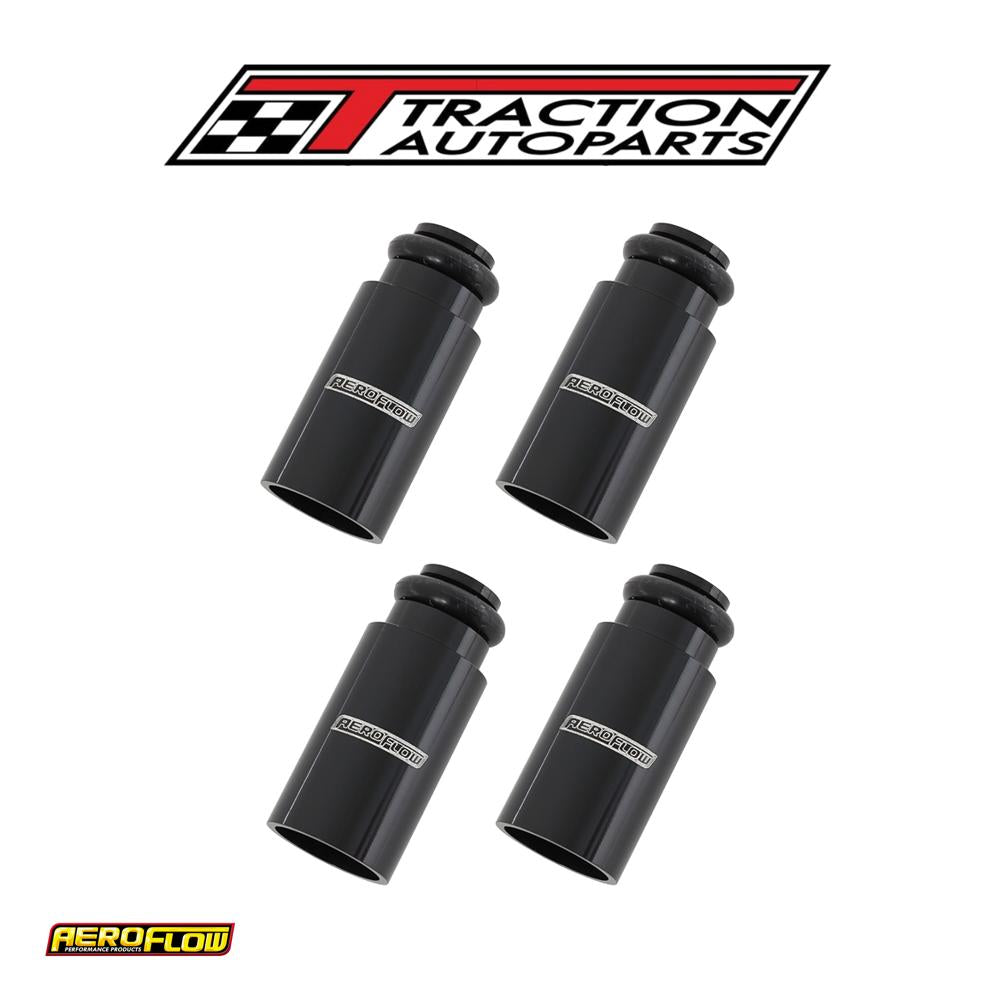Injector Adapter Long 14 mm To 14 mm Fuel Rail 4 Pack Black
