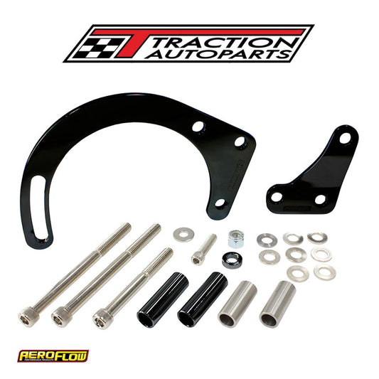 Low Mount Alt Bracket Black S/b Chev With Long Water Pump
