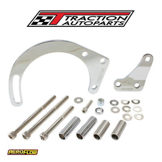 Low Mount Alt Bracket Chrome S/b Chev With Long Water Pump