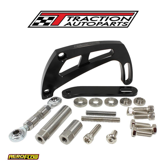 Black Power Steer Bracket S/b High Mount Suit S/b Chev