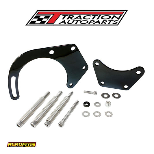 Low Mount Alt Bracket Black B/b Chev With Long Water Pump