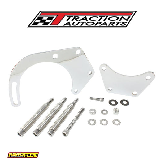 Low Mount Alt Bracket Chrome B/b Chev With Long Water Pump