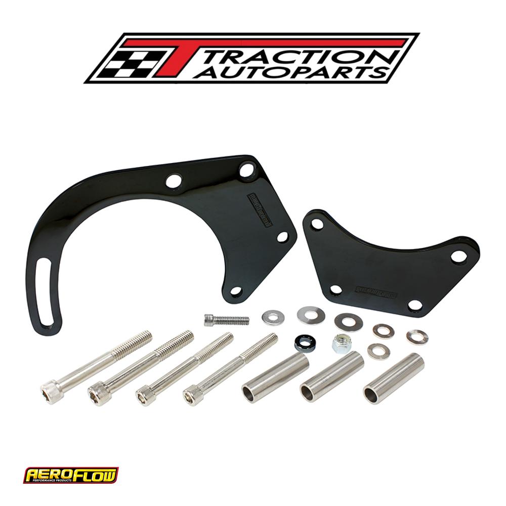 Low Mount Alt Bracket Black B/b Chev With Short Water Pump