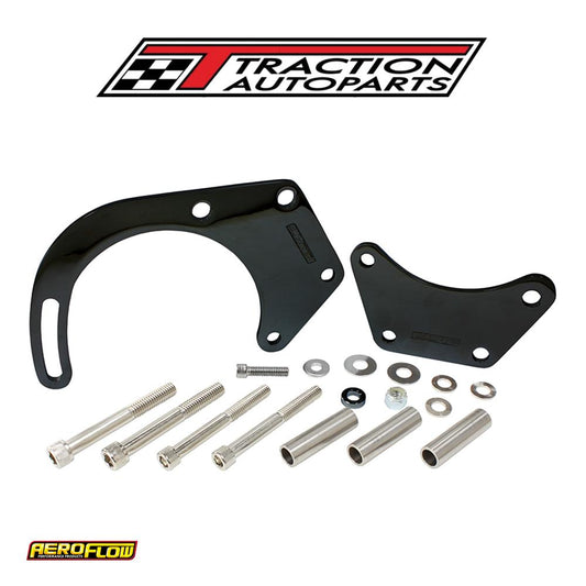 Low Mount Alt Bracket Black B/b Chev With Short Water Pump