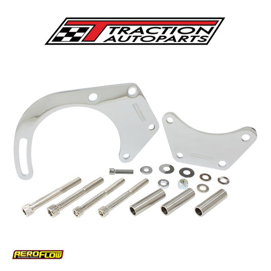 Low Mount Alt Bracket Chrome B/b Chev With Short Water Pump