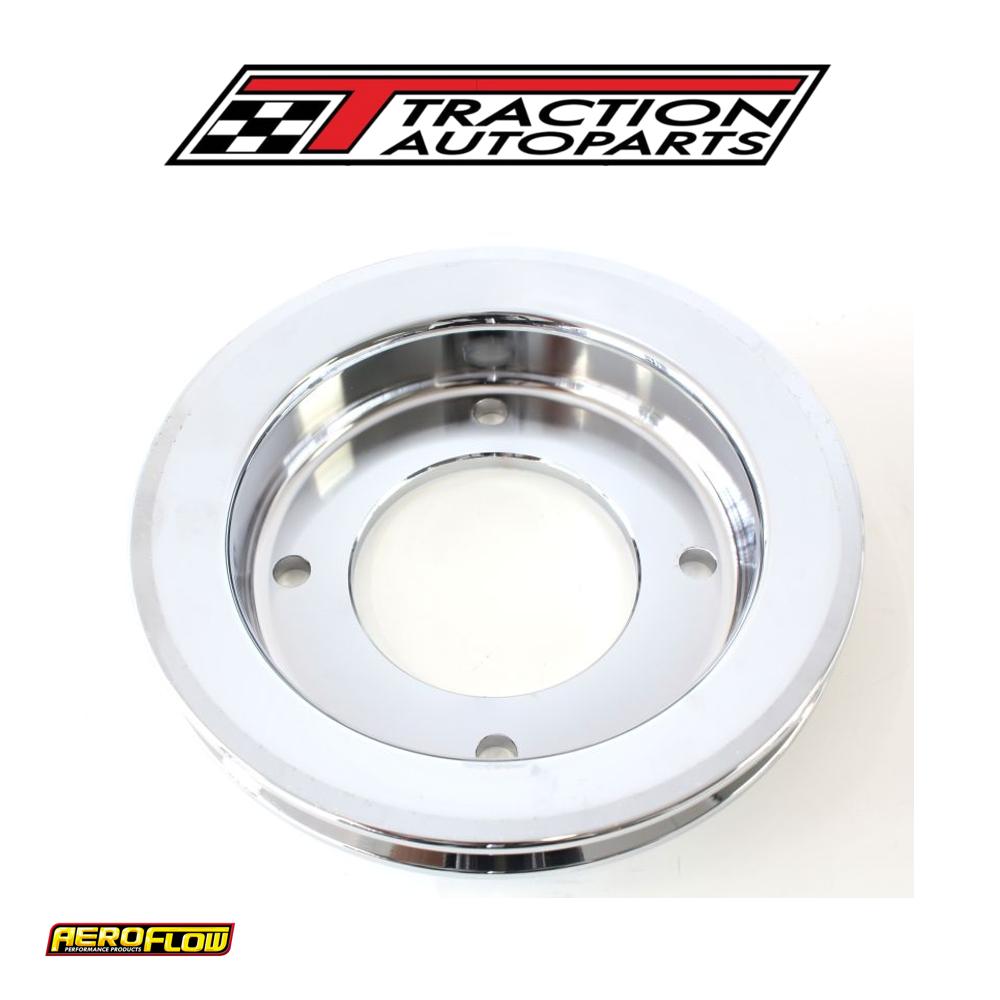 Holden V 8 Crank V Pulley Hq-wbsuits Early Red W/pump Polishd