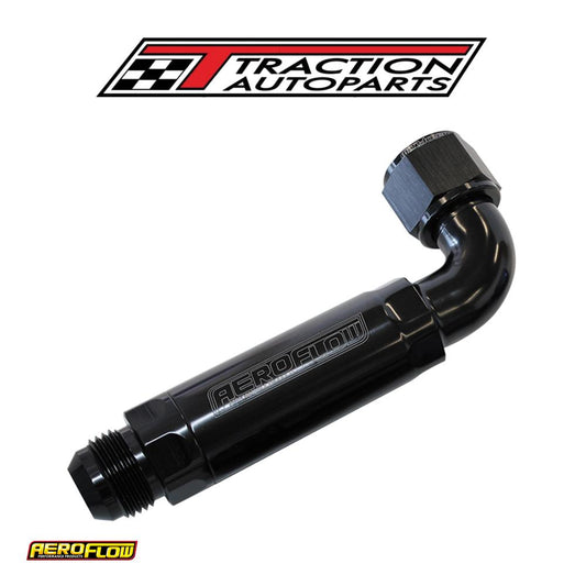 -12 an 90 Deg To Inline Filter For Use With Dry Sump Pans