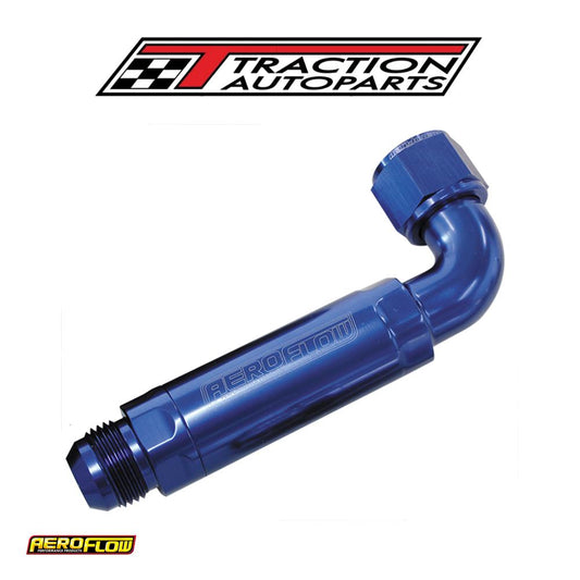 -12 an 90 Deg To Inline Filter For Use With Dry Sump Pans