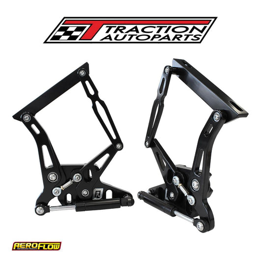 Billet Bonnet Hinge Kit Black Xr Xy Ford Falcon Shiny Black