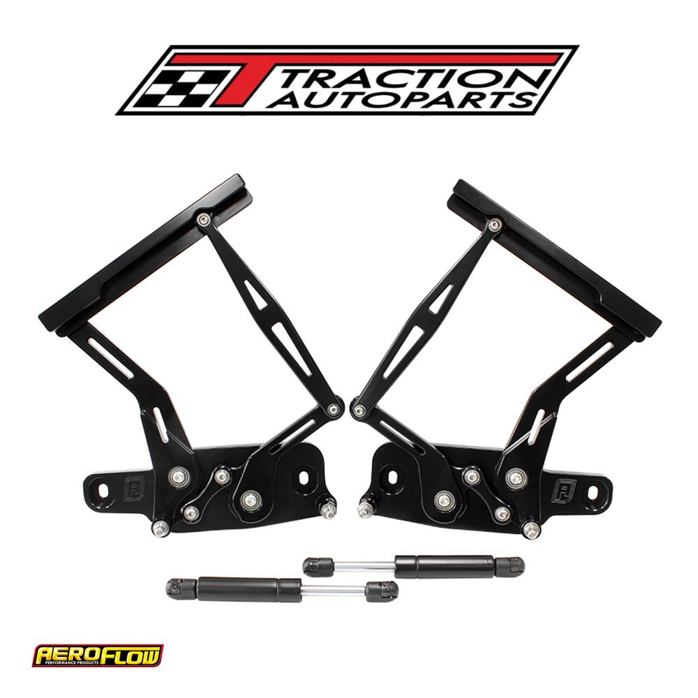 Billet Bonnet Hinge Kit Black Lc - Lj - Holden Torana