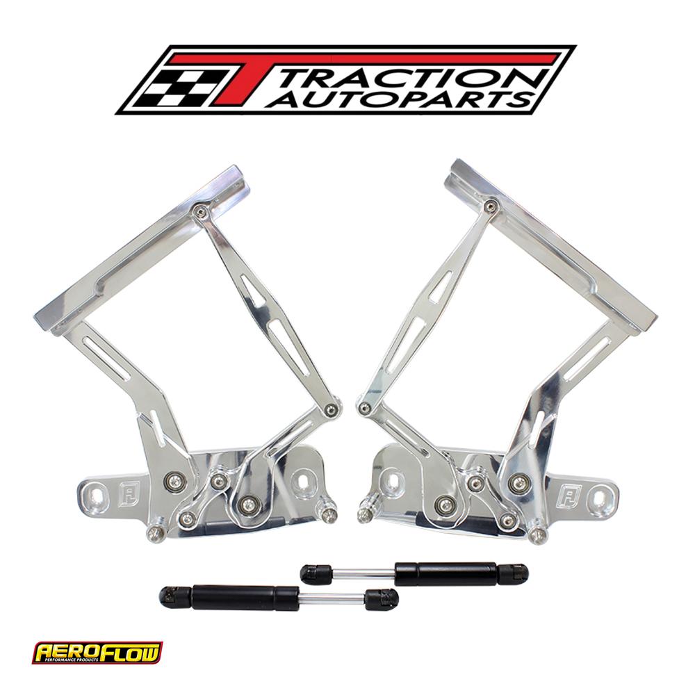 Billet Bonnet Hinge Kit Polishlc - Lj - Holden Torana