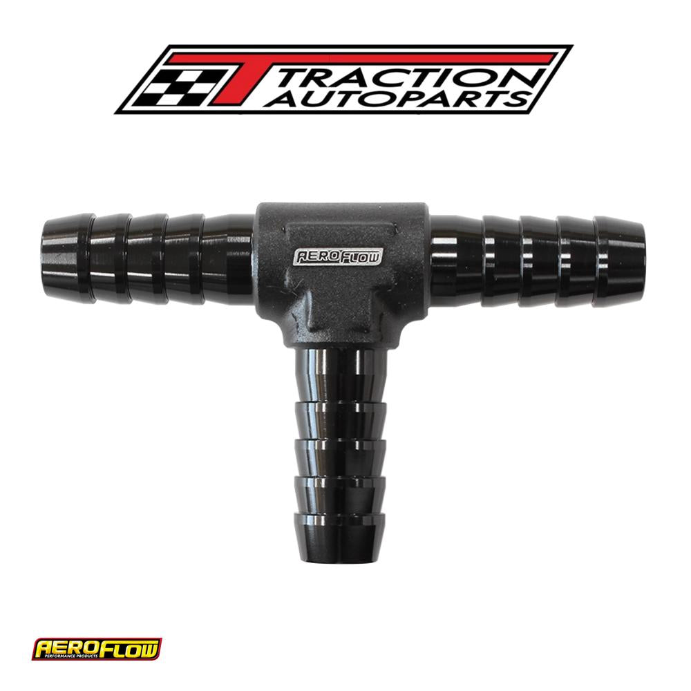 Aluminium T Piece 6 mm / 1/4" Black Tee Vacuum Silicone Hose