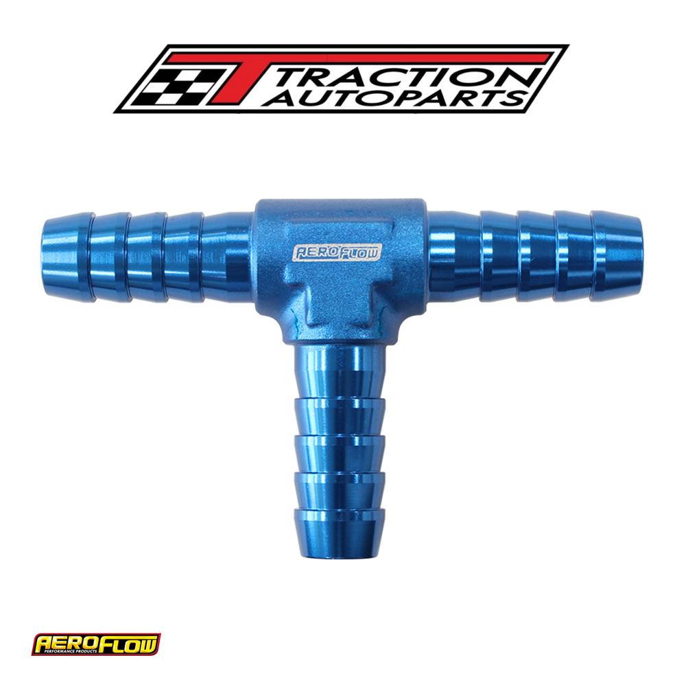 Aluminium T Piece 8 mm / 5/16" Blue Tee Vacuum Silicone Hose