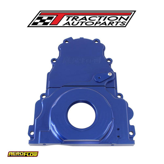 Holden Chev Ls Billet 2 Piecetiming Cover Blue Anodised