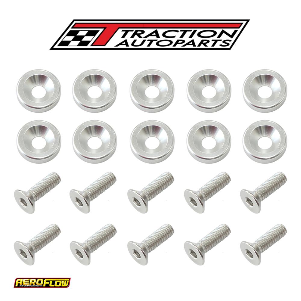 Billet Dress Up Fender Bolt 10 pack M 6 X 1.00 Uhl 20 mm Silver