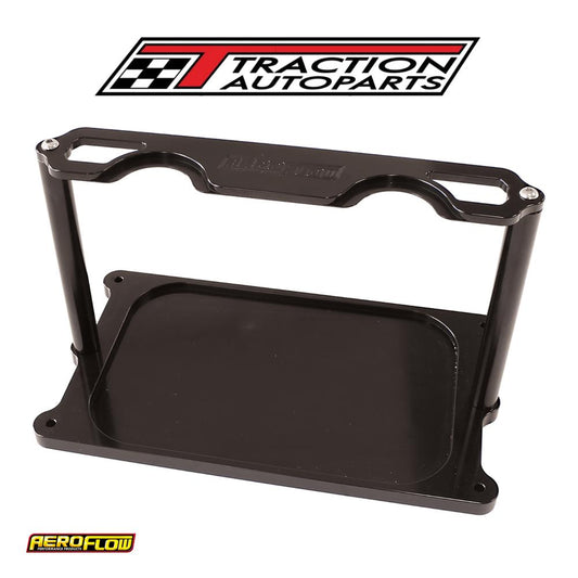 Battery Hold Down Tray Black Billet Optima Aeroflow- Af 64-4366 blk