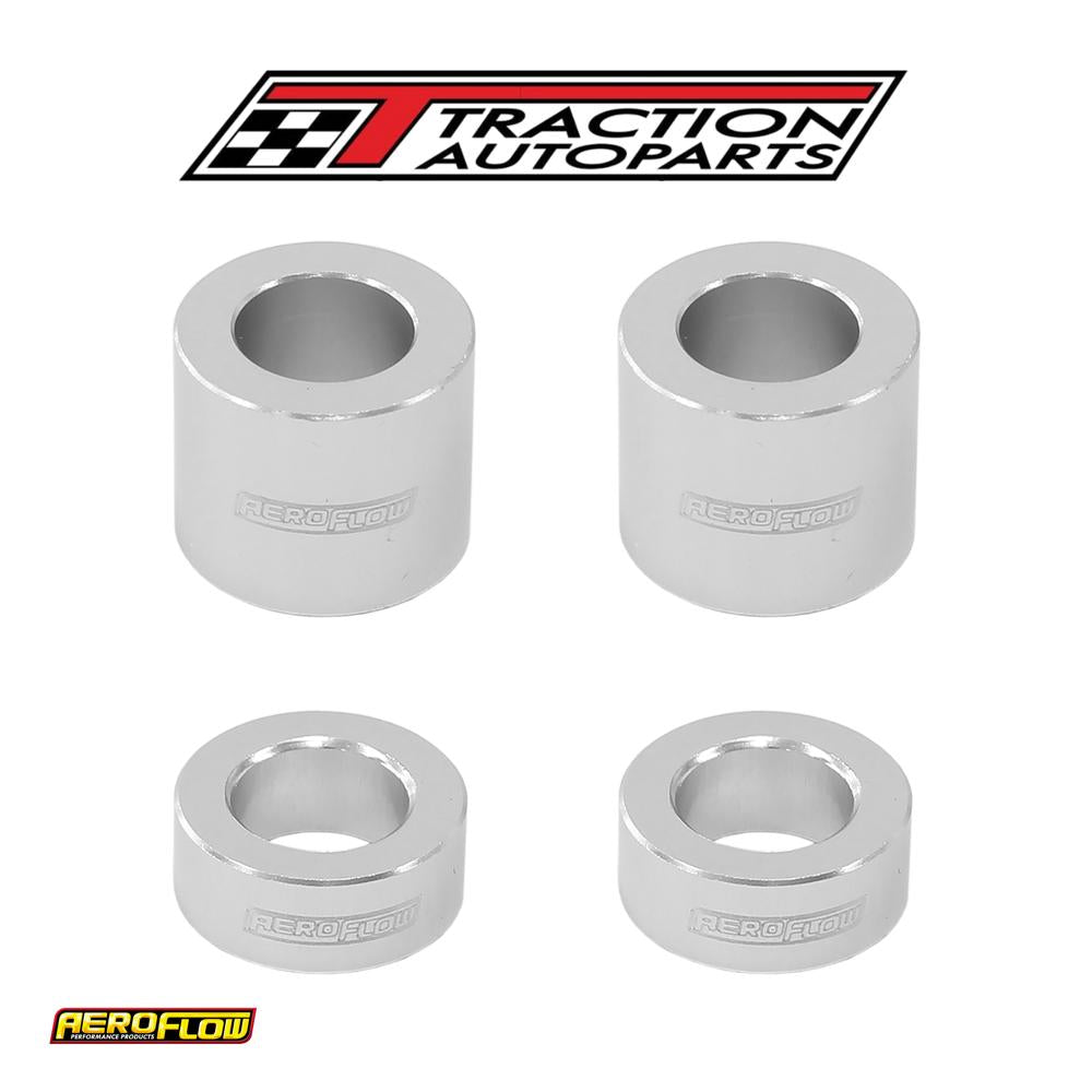 Billet Bolt Spacers M 6 Silver 1/4 Pack Of 4