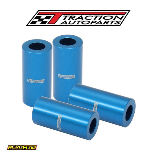 Billet Bolt Spacers M 6 Silver 25 mm (1") Long Pack Of 4