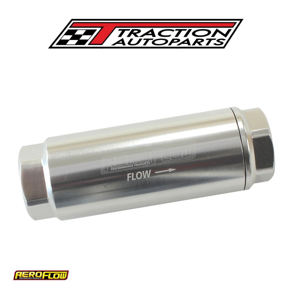 Aeroflow Pro Filter 60 Micron Silver Female -8 Orb 1.25 x 3.5"