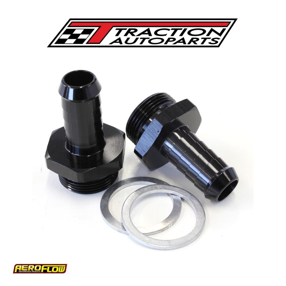 Holley Inlet Fitting 1/2" Barbblack 7/8" X 20 To 3/8" Barb