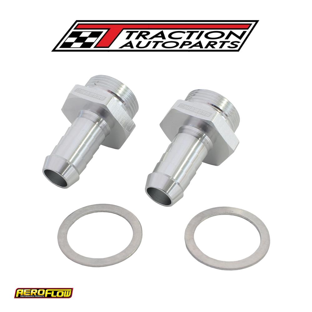 Holley Inlet Fitting 1/2" Barbsilver 7/8" X 20 To 3/8" Barb