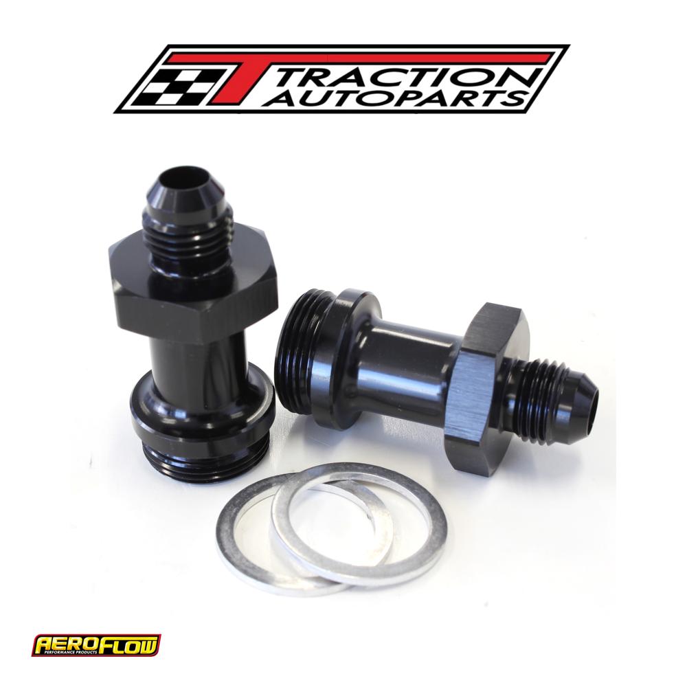 Holley Inlet Fitting -6 an Black 7/8" X 20 To -6 an Long