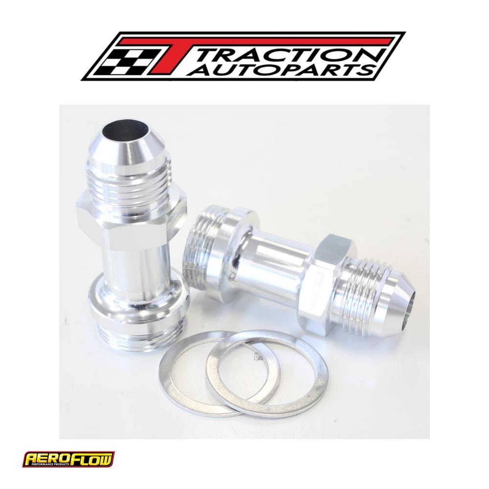 Holley Inlet Fitting -8 an Silver 7/8" X 20 To -8 an Long