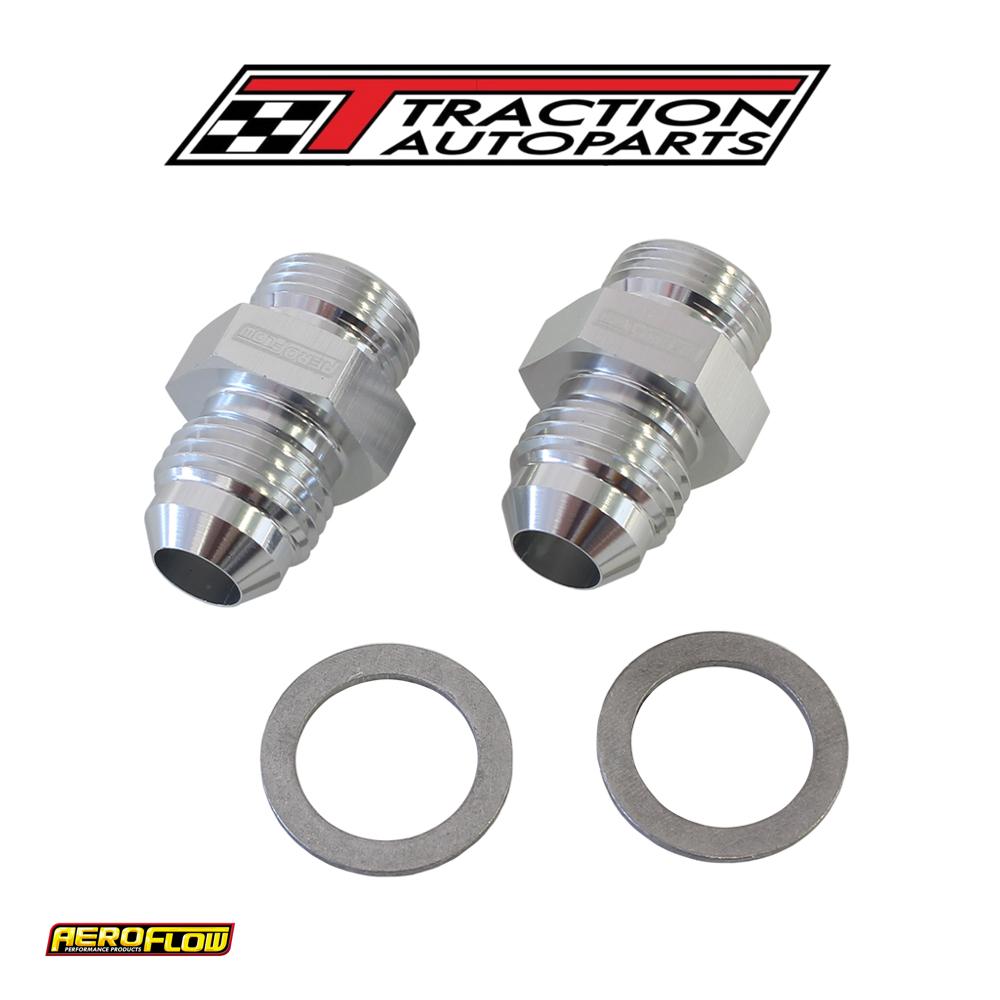 Bg / Demon Inlet Fitting -6 an Silver 9/16" X 24 To -6 an Shor