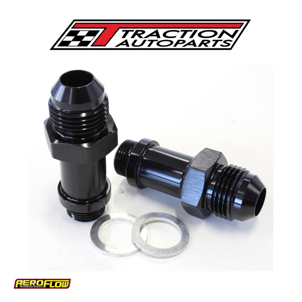 Bg / Demon Inlet Fitting -8 an Black 9/16" 45 mm Long To -8 an