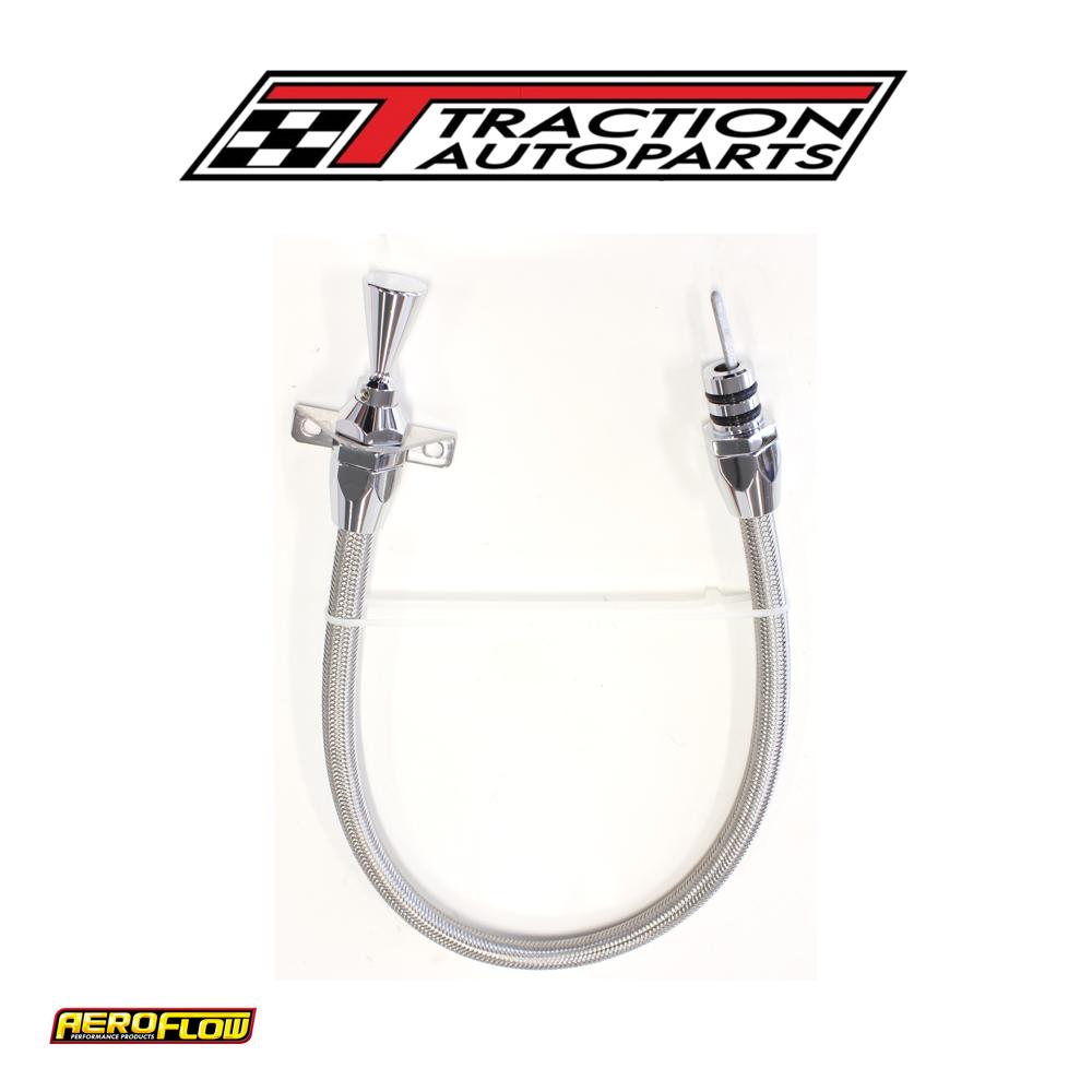 Gm Th 350 Th 400 Trans Dipstick Firewall Mount Chrome Finish