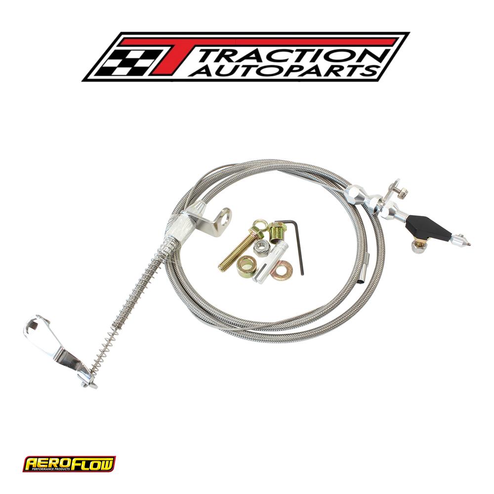 Aeroflow Kickdown Powerglide Cable Chrome Finish