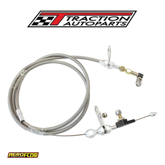 Aeroflow Kickdown Torqueflite 727 Cable Chrome Finish